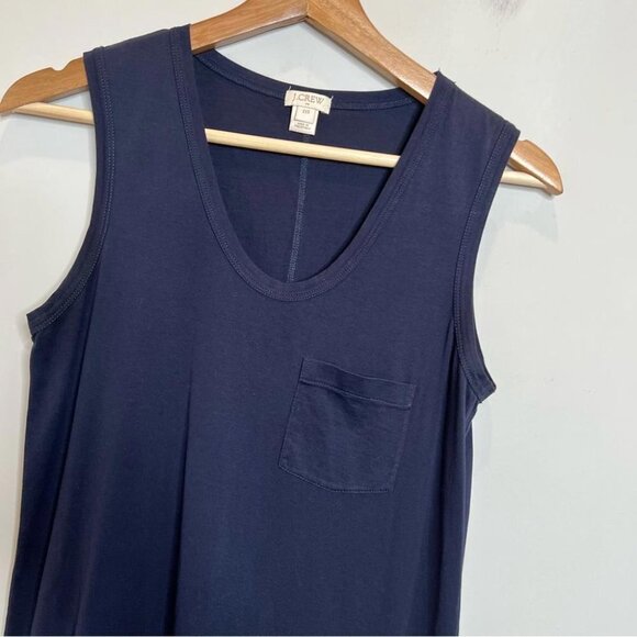 J Crew Factory Womens Size XXS Sleeveless Pocket Dress Navy Blue Tank Casual - Picture 4 of 10